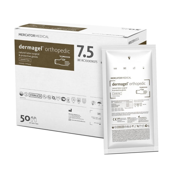 Mercator Dermagel® Orthopedic Latex Gloves - Sterile (Box of 50)