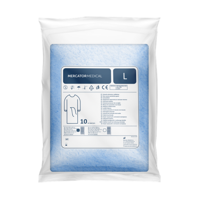 Mercator Protective Isolation Gown | Blue | Enquip Medical