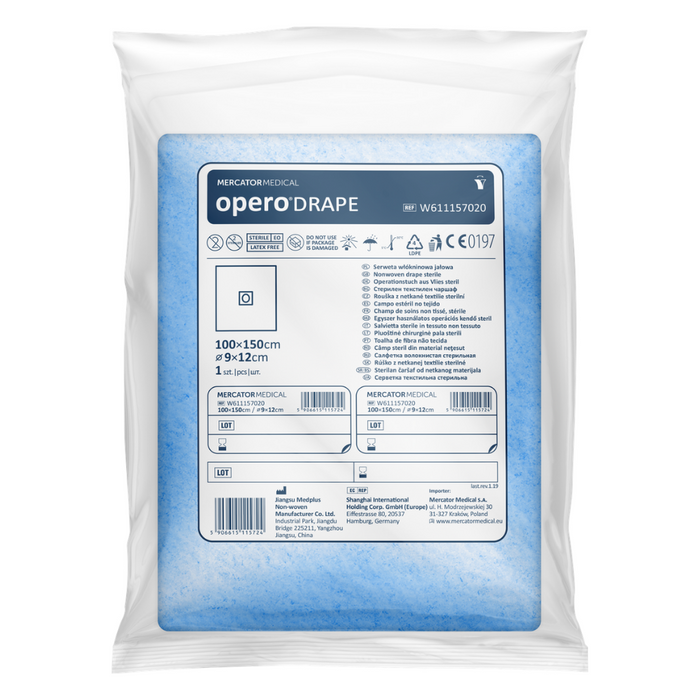 Opero® Sterile Drape - 100 x 150cm with 9x12 adhesive opening | Enquip Medical